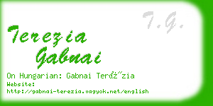 terezia gabnai business card